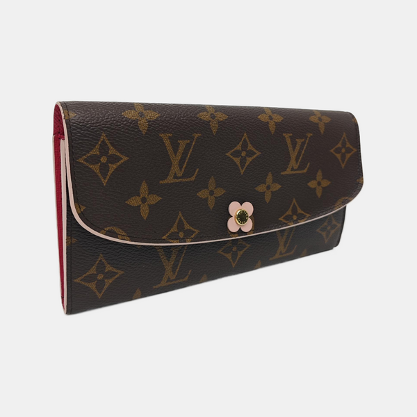 EMILIE Monogram Coated Canvas Brown Wallet