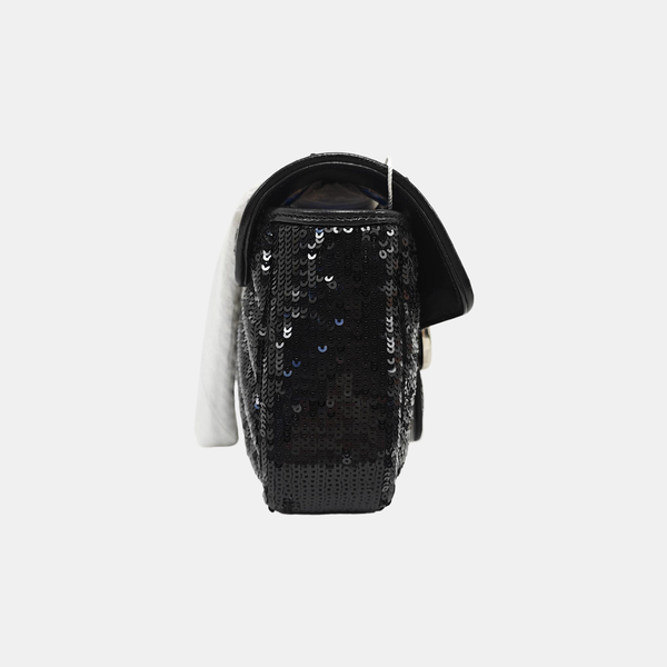 GG Marmont Small Quilted Sequins Black