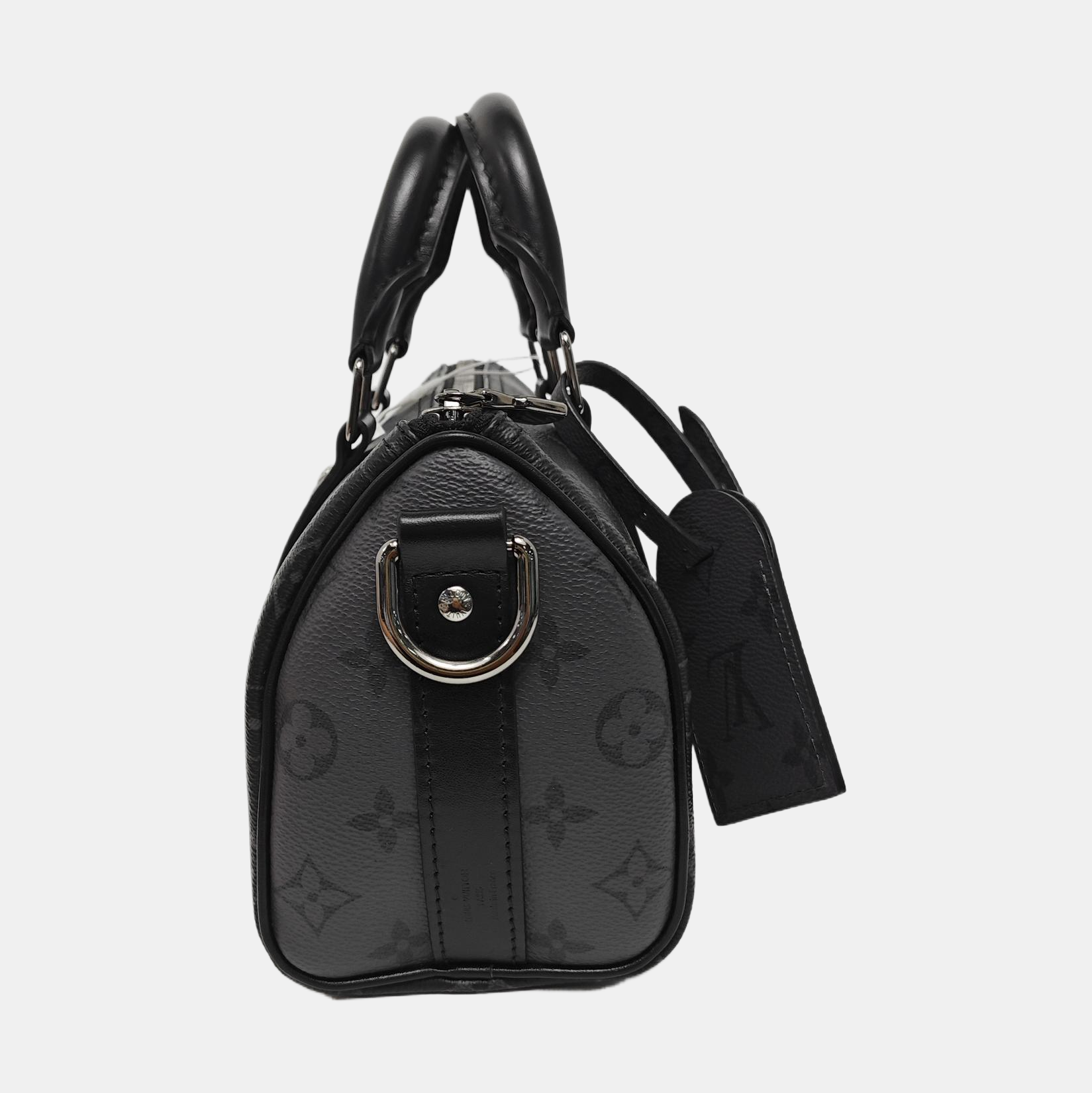 KEEPALL 25 Monogram Coated Canvas Black