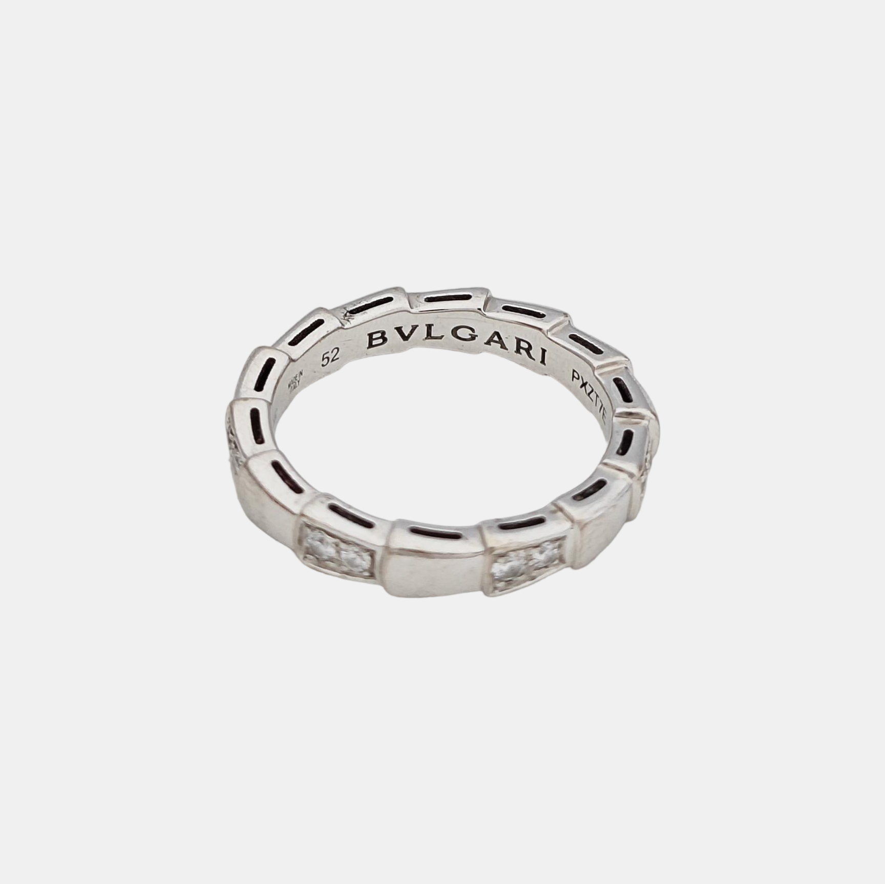 SERPENTI 18k White Gold Silver Ring EU 52