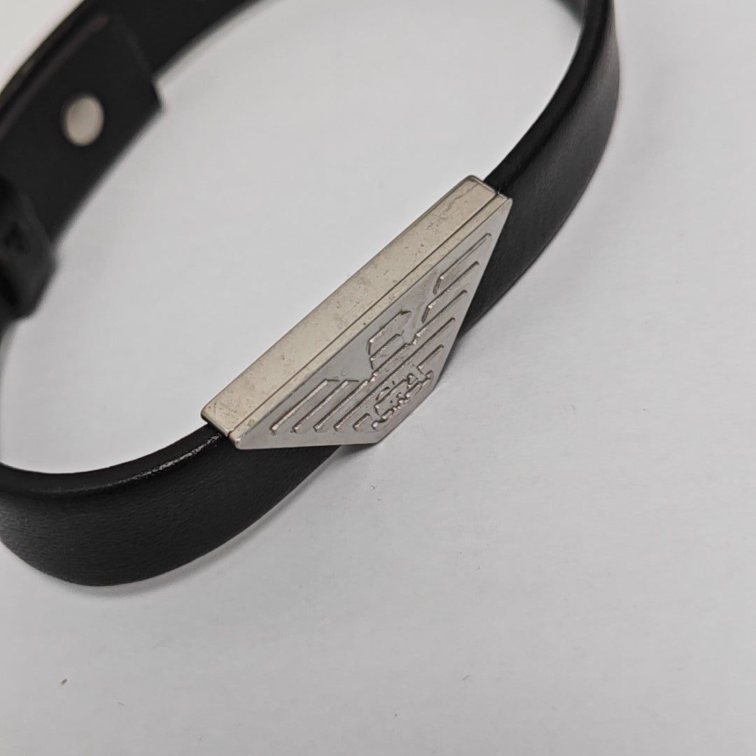 Leather Black Bangle