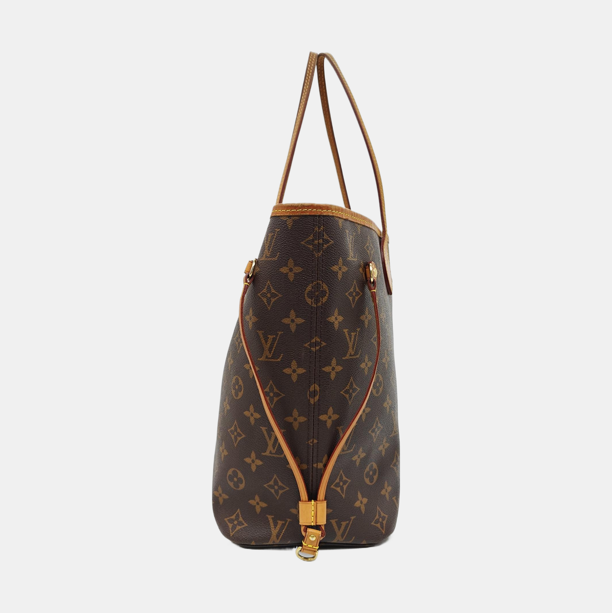 NEVERFULL MM Monogram Coated Canvas Brown
