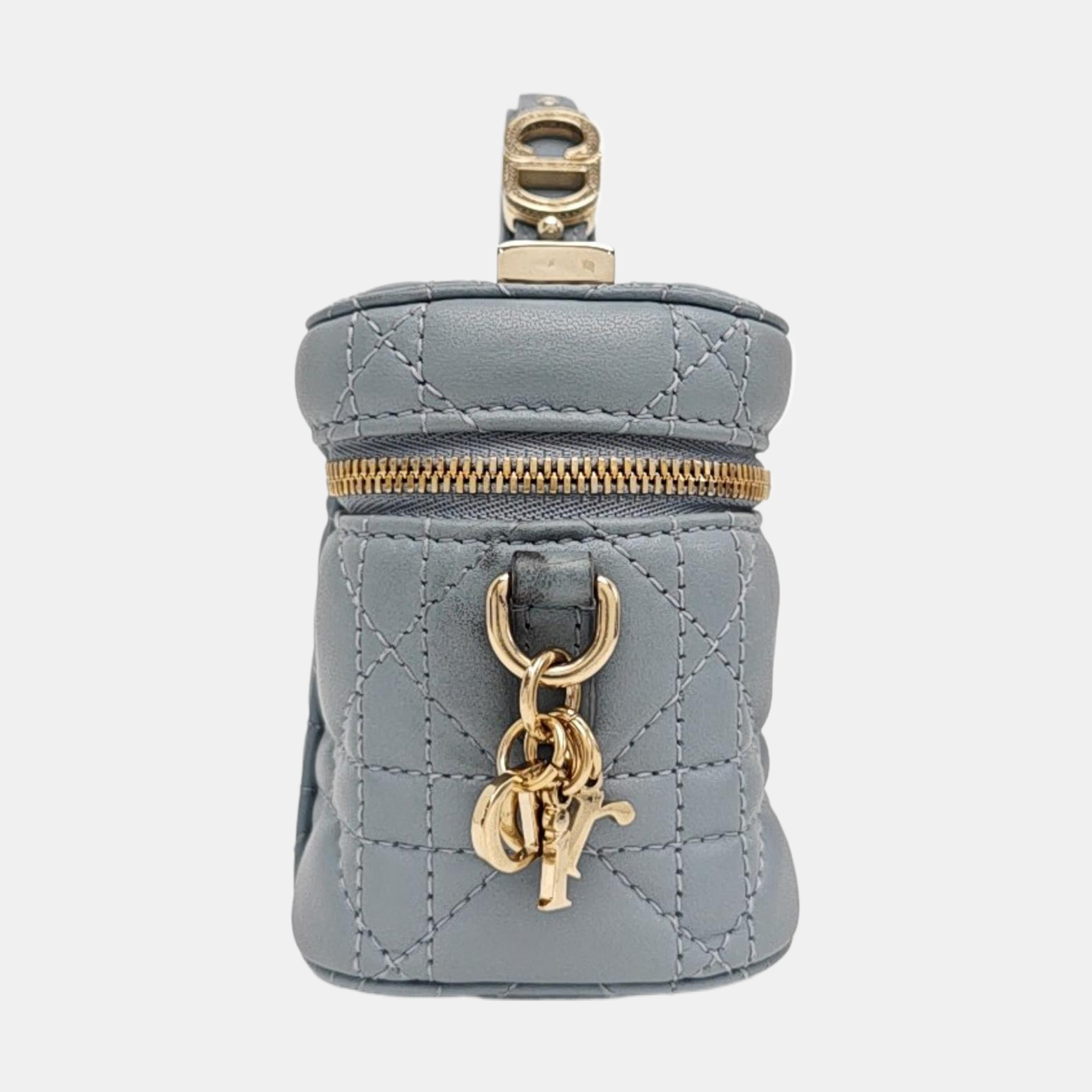 Vanity Lady Dior Cannage Calfskin Blue