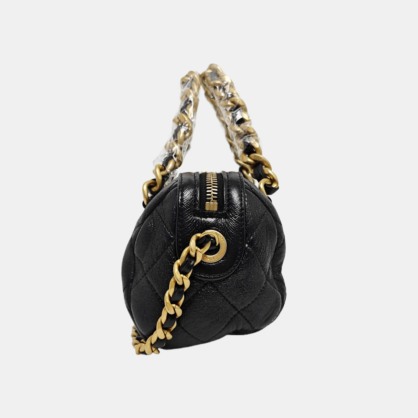 Quilted Calfskin Shoulder Bag Black