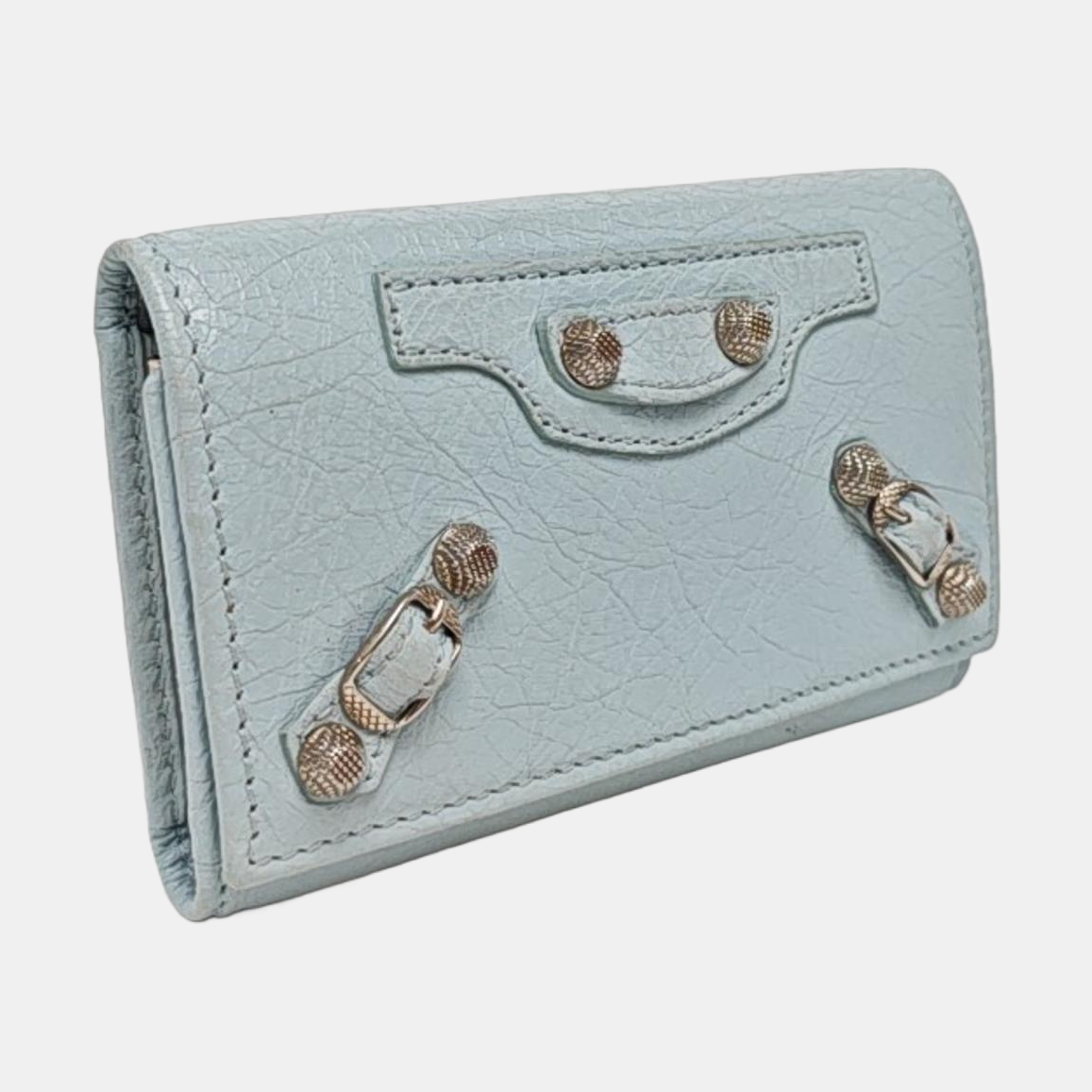 Classic City Lambskin Blue Key Pouch