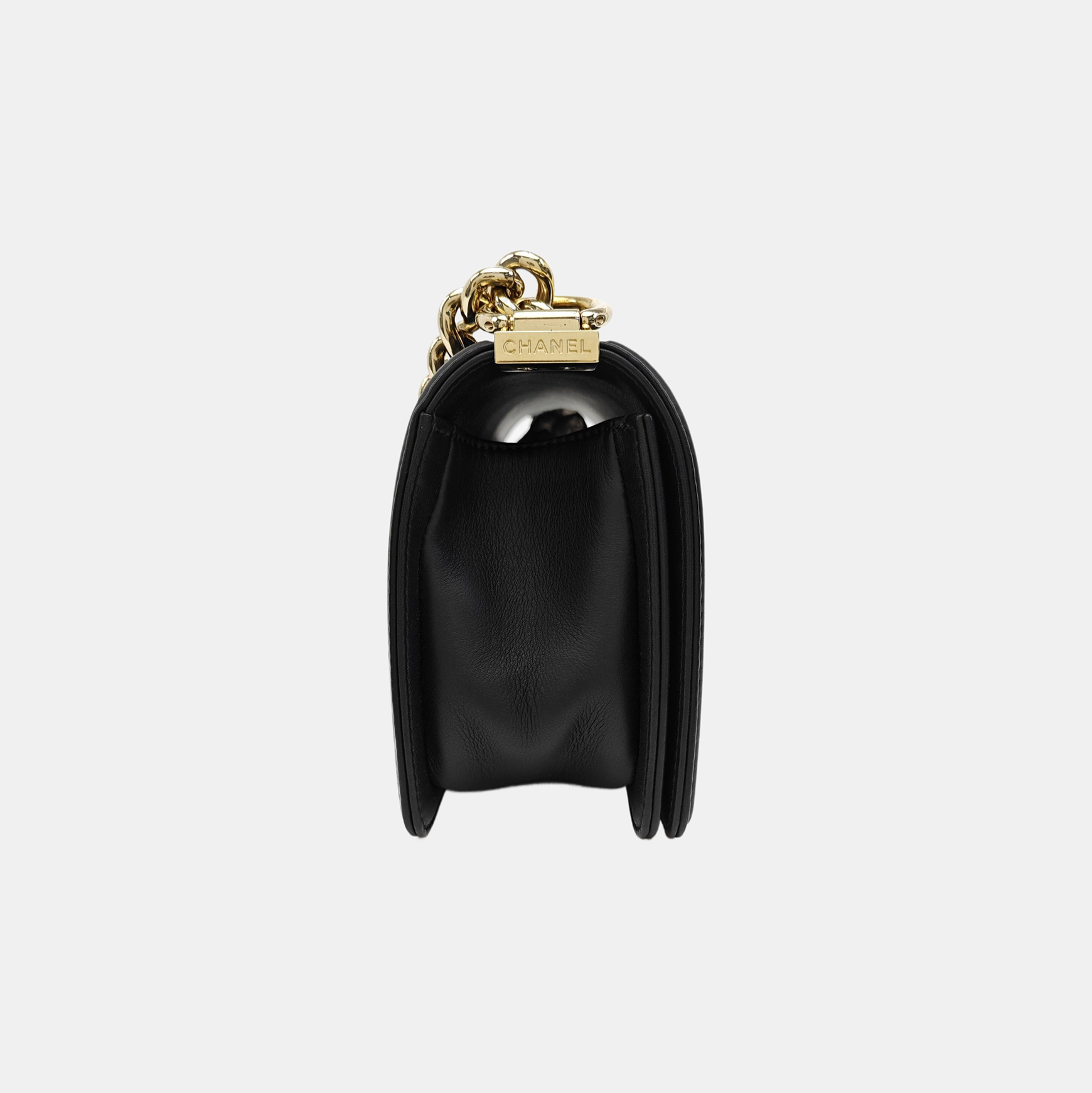 BOY CHANEL Small Quilted Lambskin Black