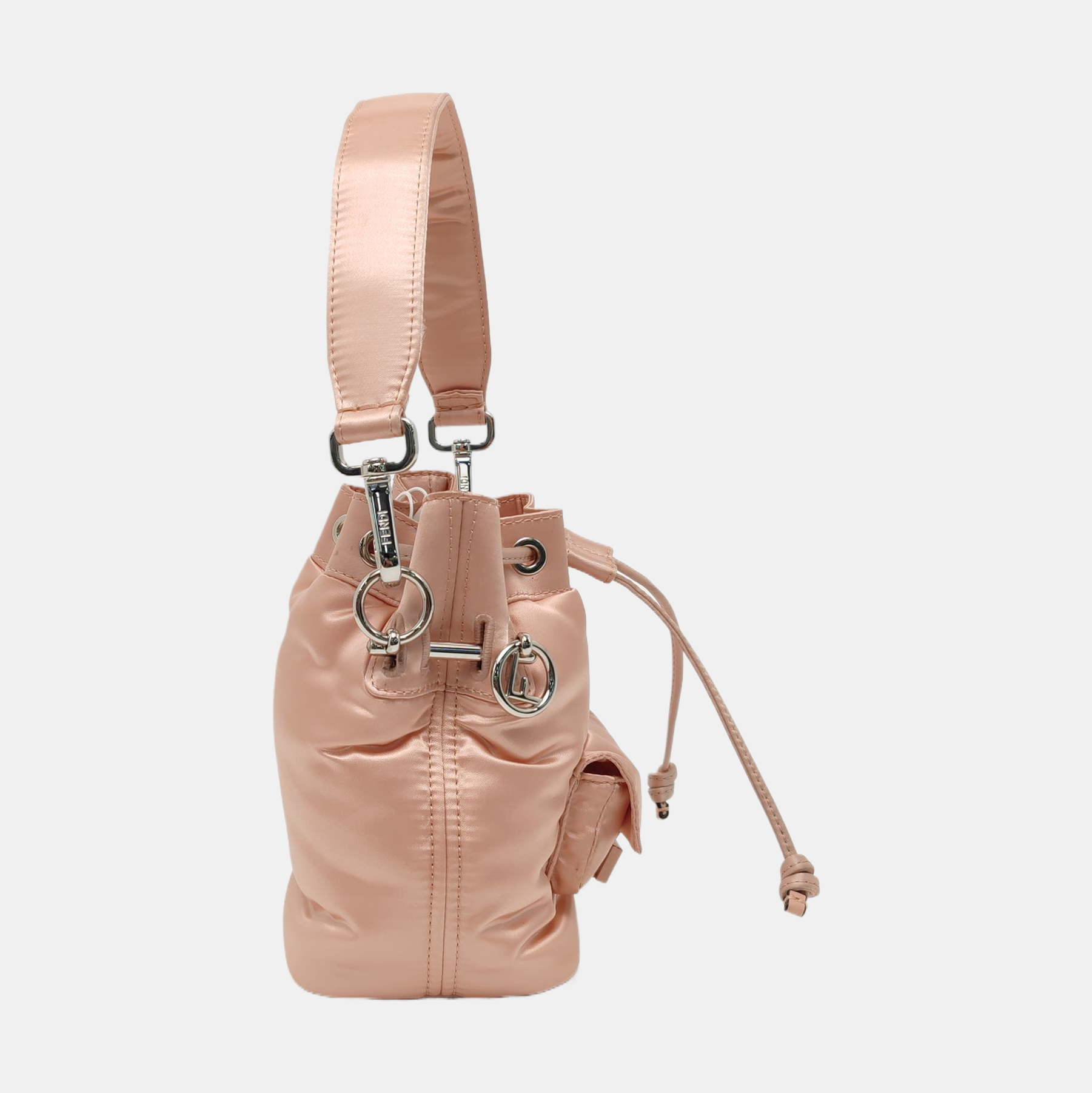 Authenticated pre-owned  Mon Tresor Mini Fabric Pink - Bucket Bag at Looply