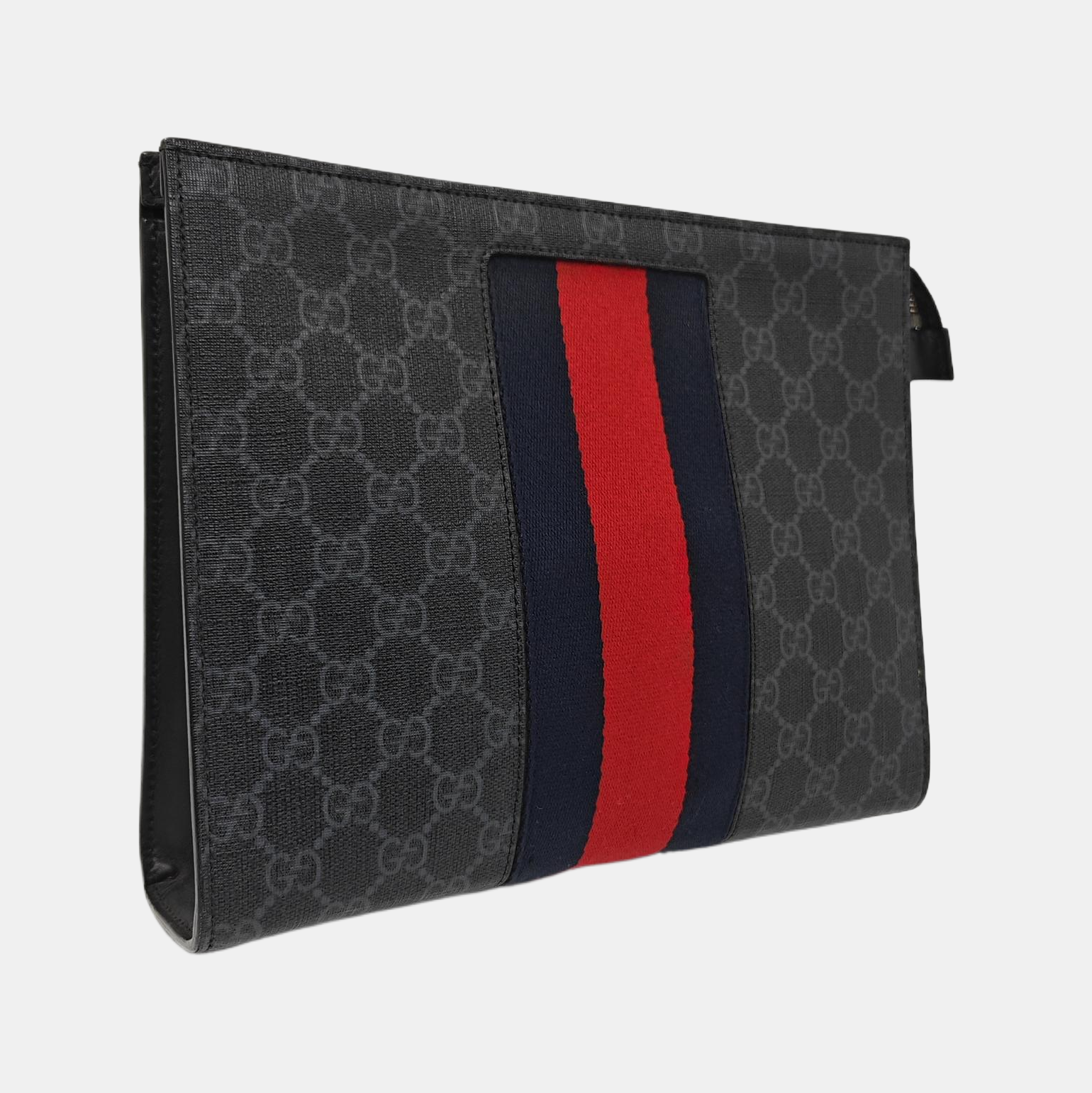 GG Supreme Monogram Coated Canvas Gray