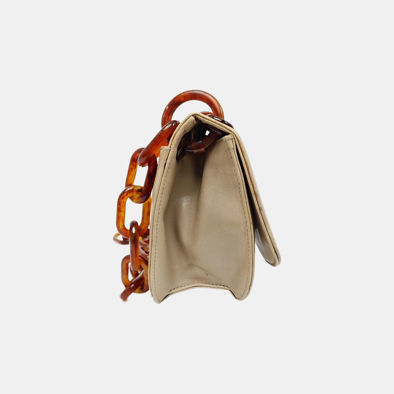 Calfskin Shoulder Bag Beige