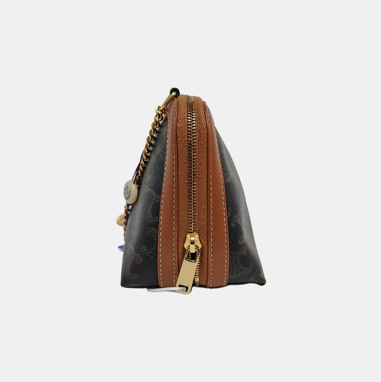 Authenticated pre-owned  TRIOMPHE CANVAS Mini Coated Canvas Brown - Shoulder Bag at Looply