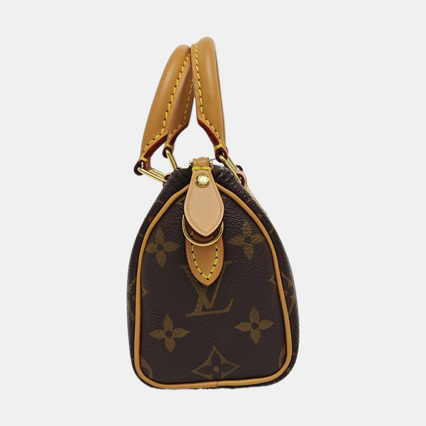 SPEEDY Nano Monogram Coated Canvas Brown