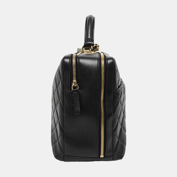 TRENDY CC Large Quilted Lambskin Black