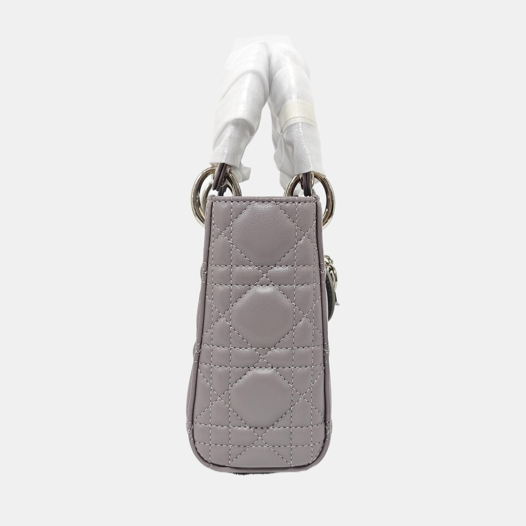 Lady Dior Mini Lambskin Gray