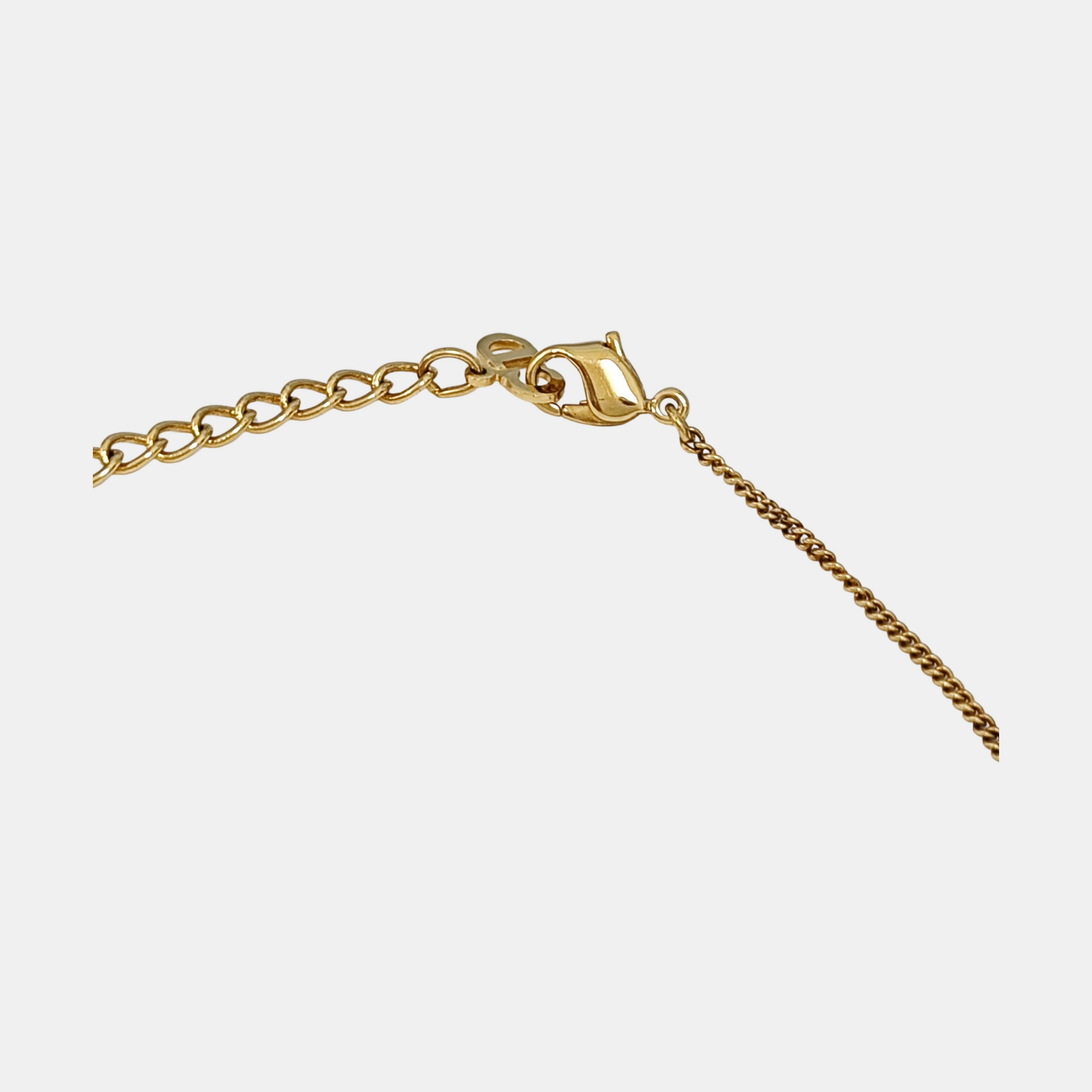 Dior Oblique Metal Gold Necklace