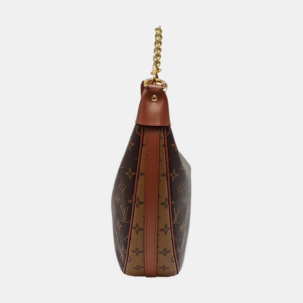 LOOP HOBO Monogram Coated Canvas Brown