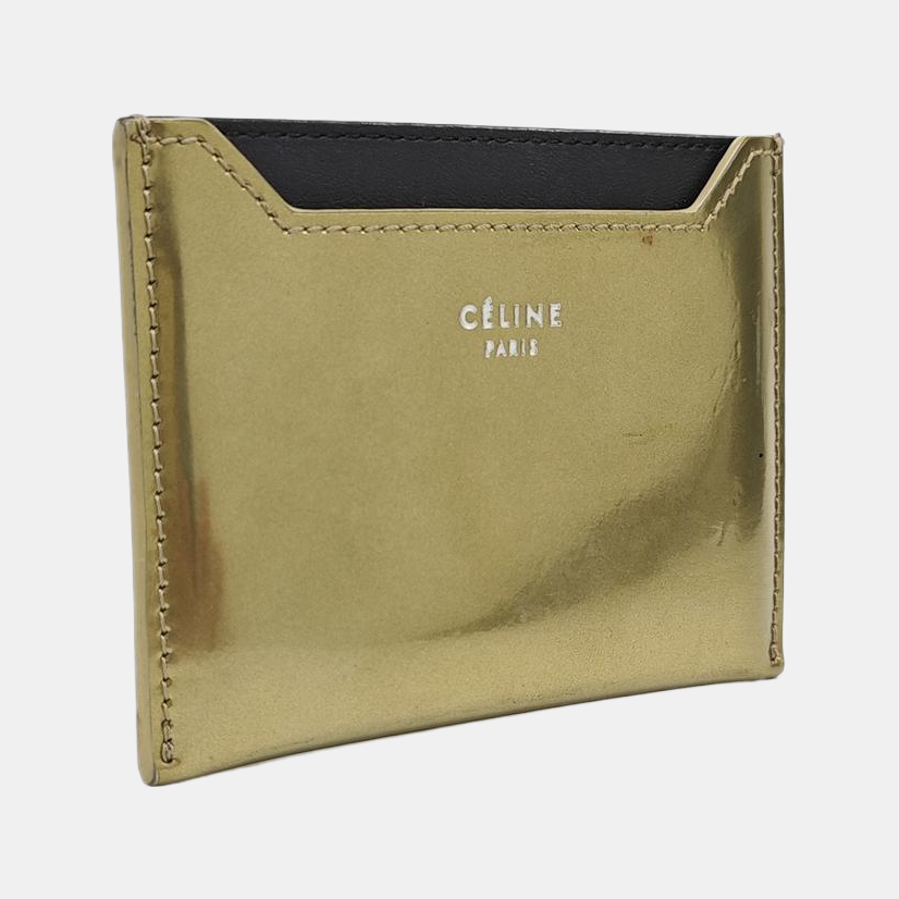 Patent Leather Card Holder Yellow