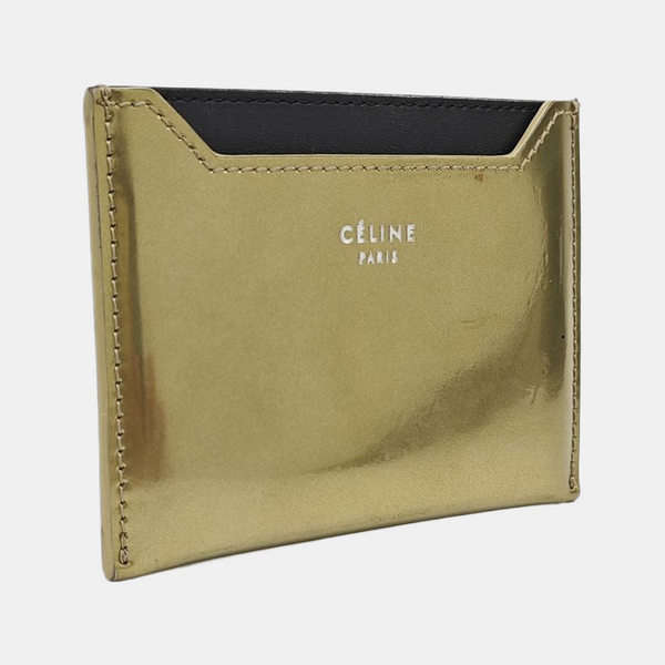 Patent Leather Card Holder Yellow