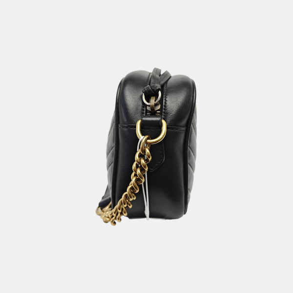 GG Marmont Small Quilted Calfskin Black