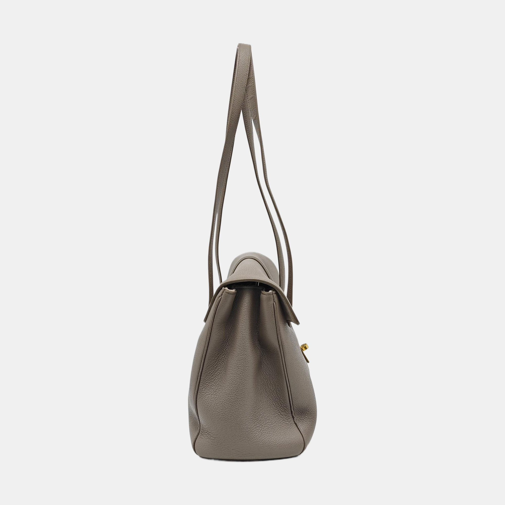 Authenticated pre-owned  16 Medium Calfskin Grey - Shoulder Bag at Looply