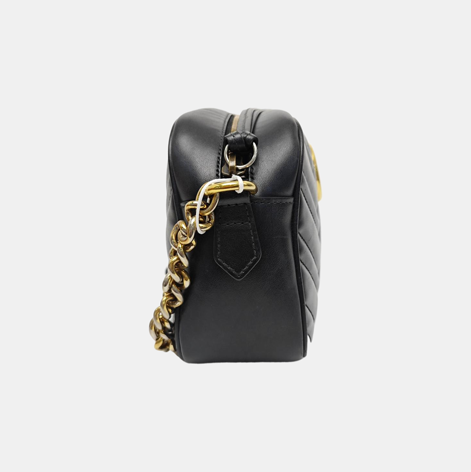 GG Marmont Small Quilted Calfskin Black