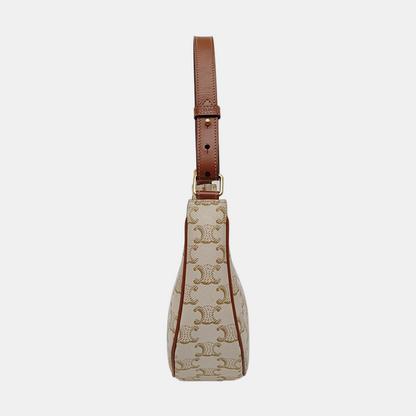 Authenticated pre-owned  AVA Coated Canvas Beige - Top Handle Bag at Looply