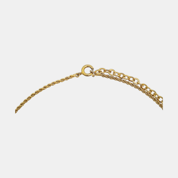 Twist Round Metal Gold Necklace