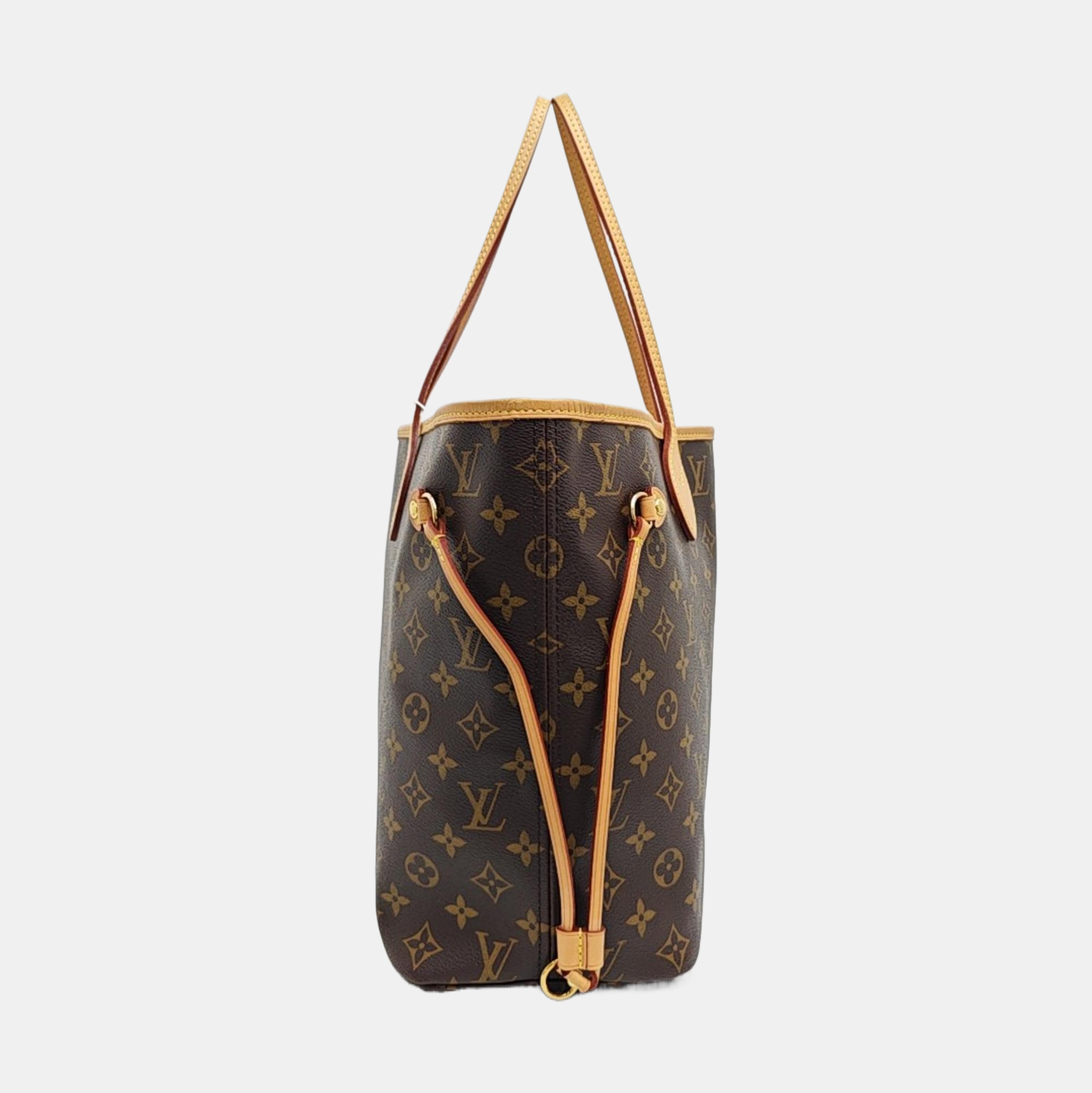 NEVERFULL MM Monogram Coated Canvas Brown