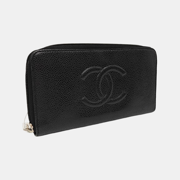 Grained Calfskin Wallet Black