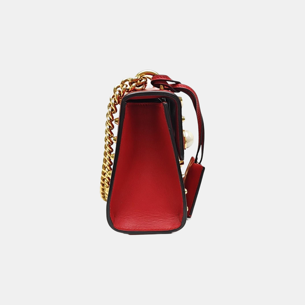 Padlock Small Calfskin Red