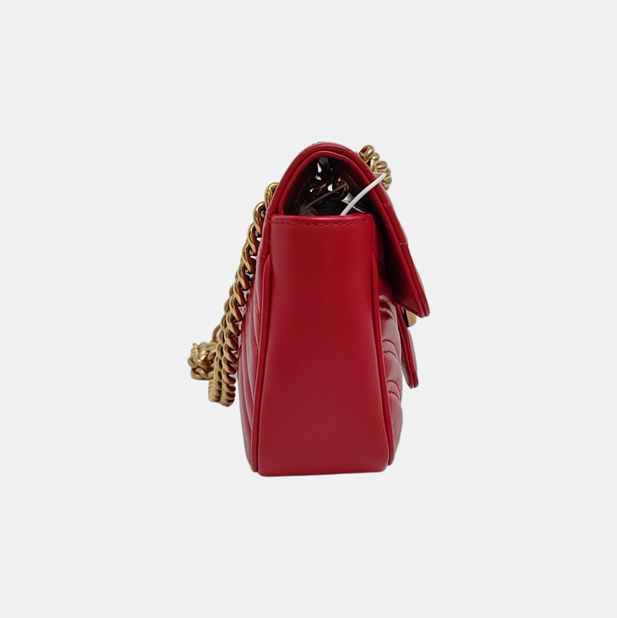 GG Marmont Small Quilted Calfskin Red