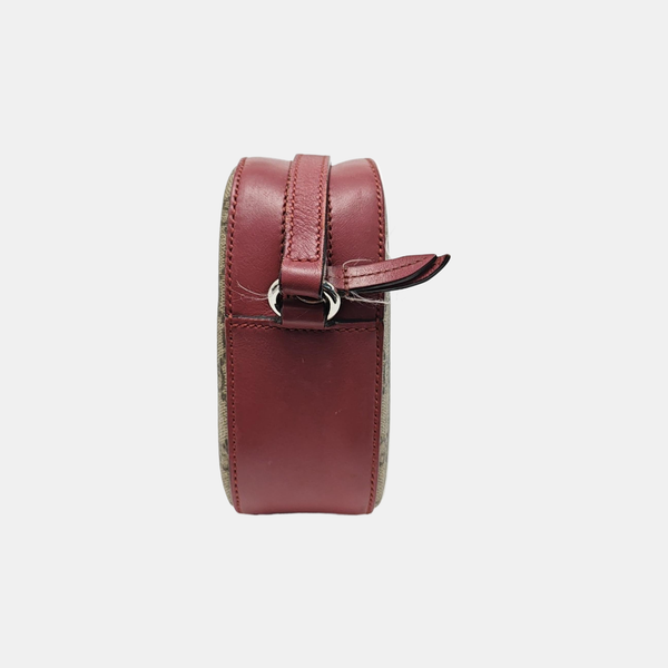 Monogram Coated Canvas Crossbody Bag Brown