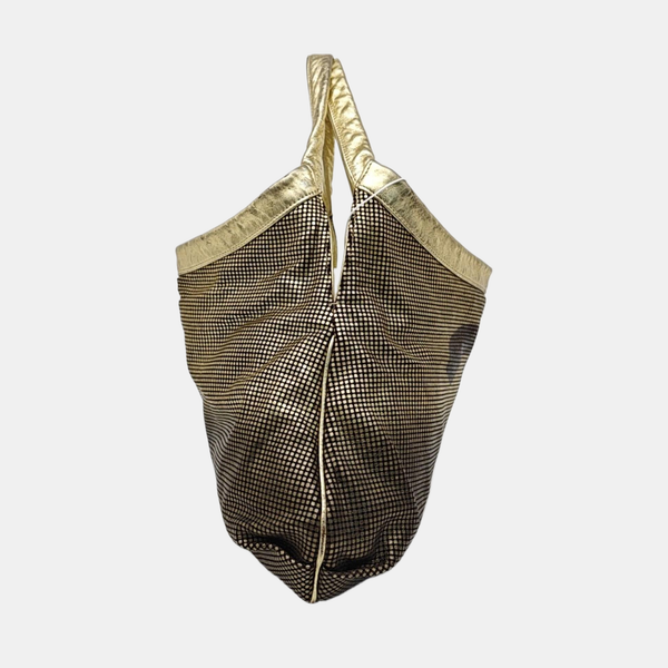 Calfskin Shoulder Bag Gold