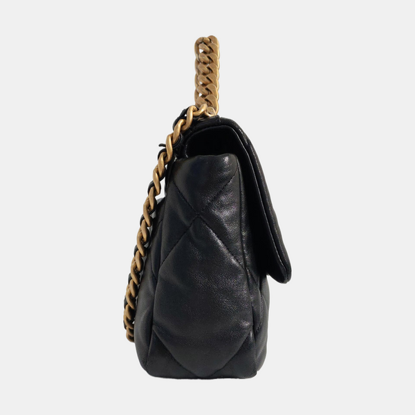 CHANEL 19 Small Quilted Lambskin Black
