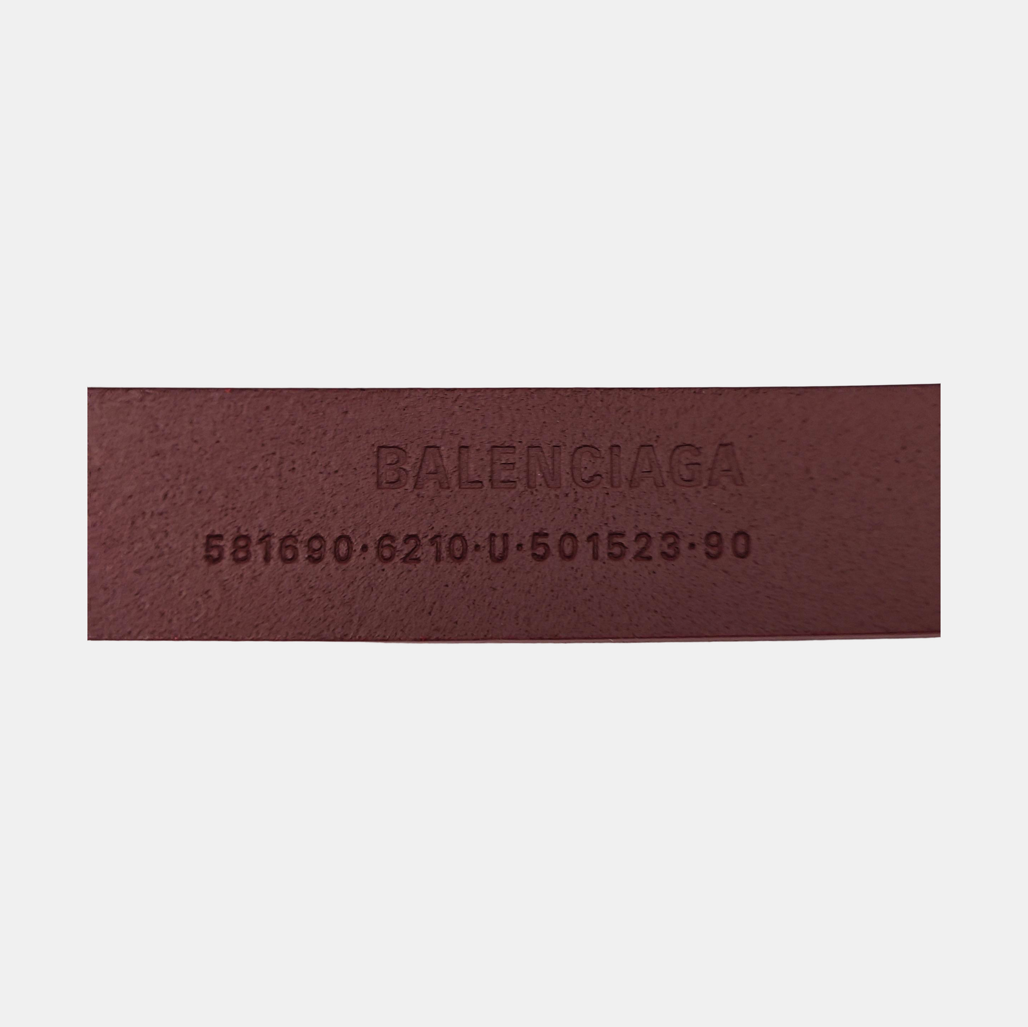 Leather Belt Red