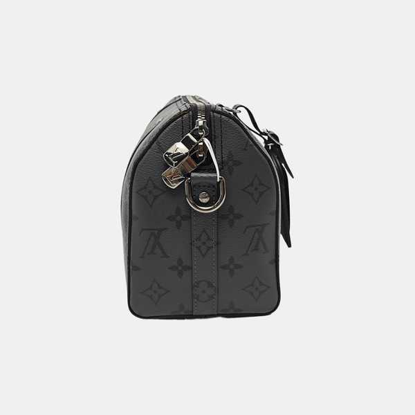 KEEPALL Monogram Coated Canvas Black