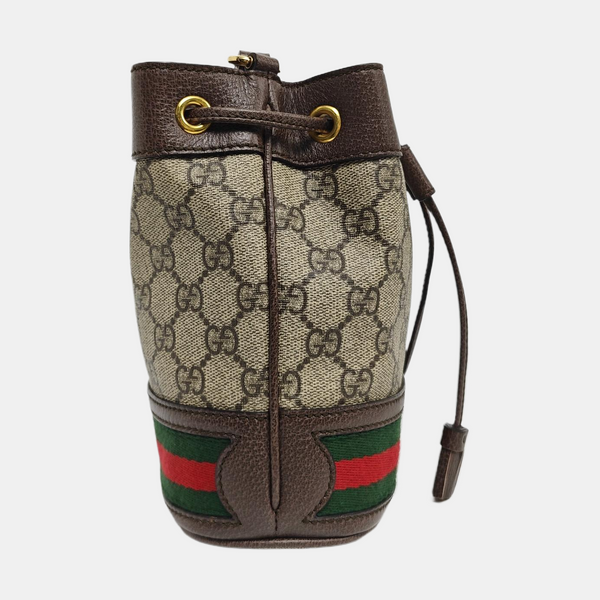 Ophidia Mini Monogram Coated Canvas Beige