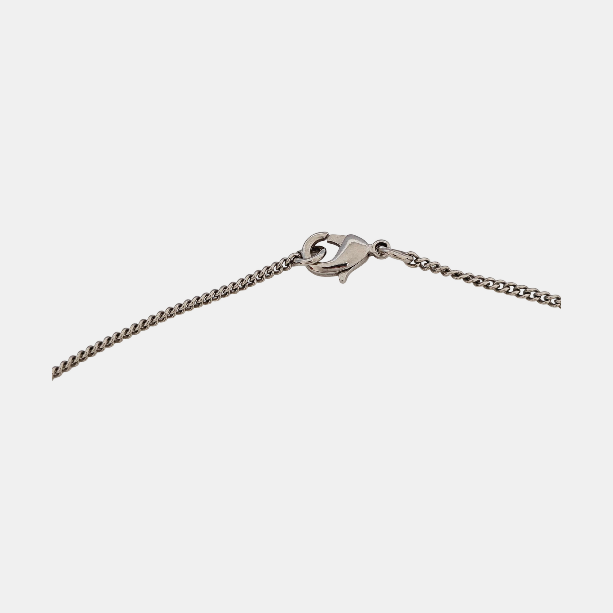 CC Logo Metal Silver Necklace