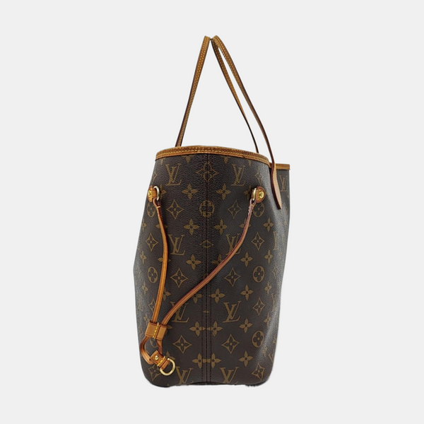 NEVERFULL MM Monogram Coated Canvas Brown