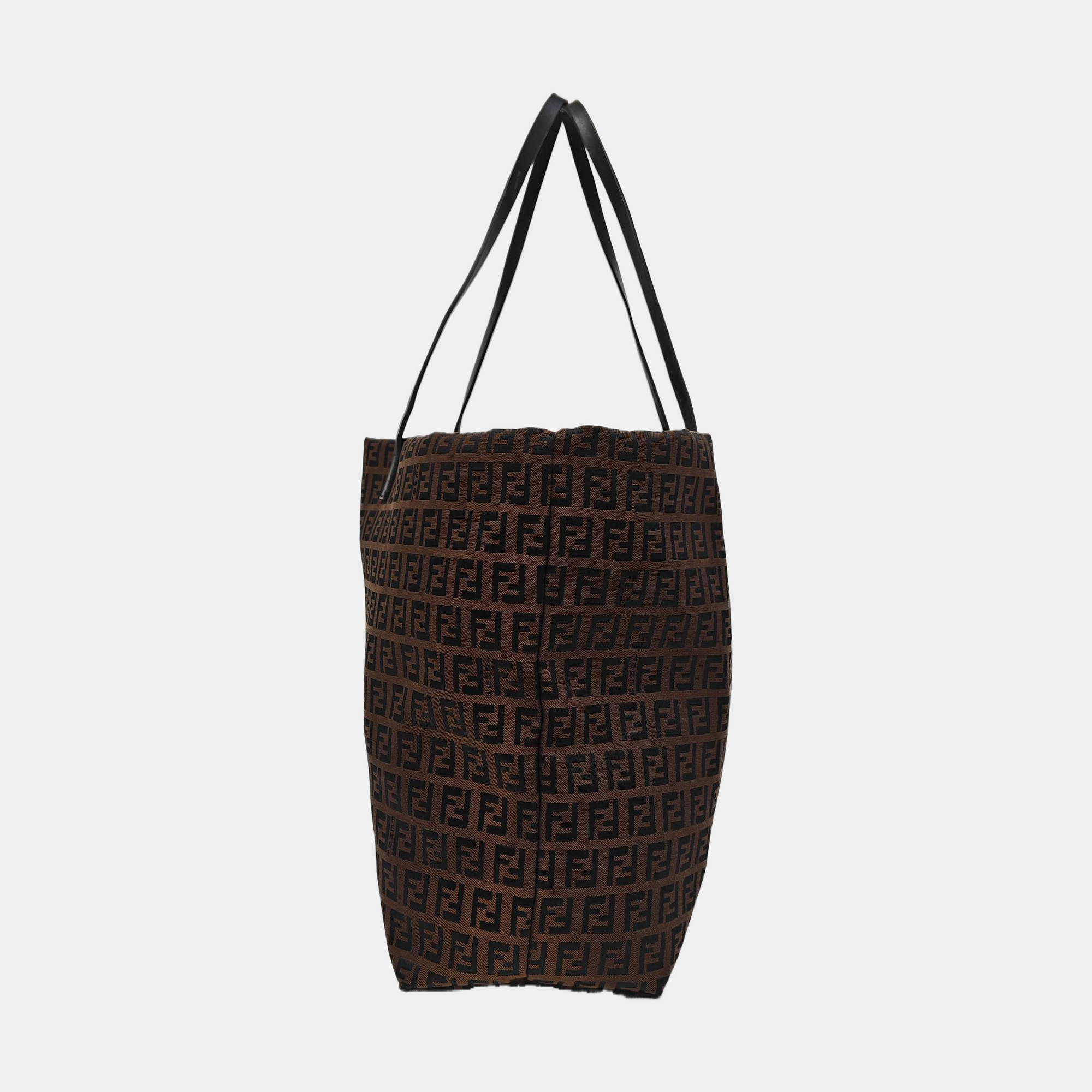 Canvas Top Handle Bag Brown