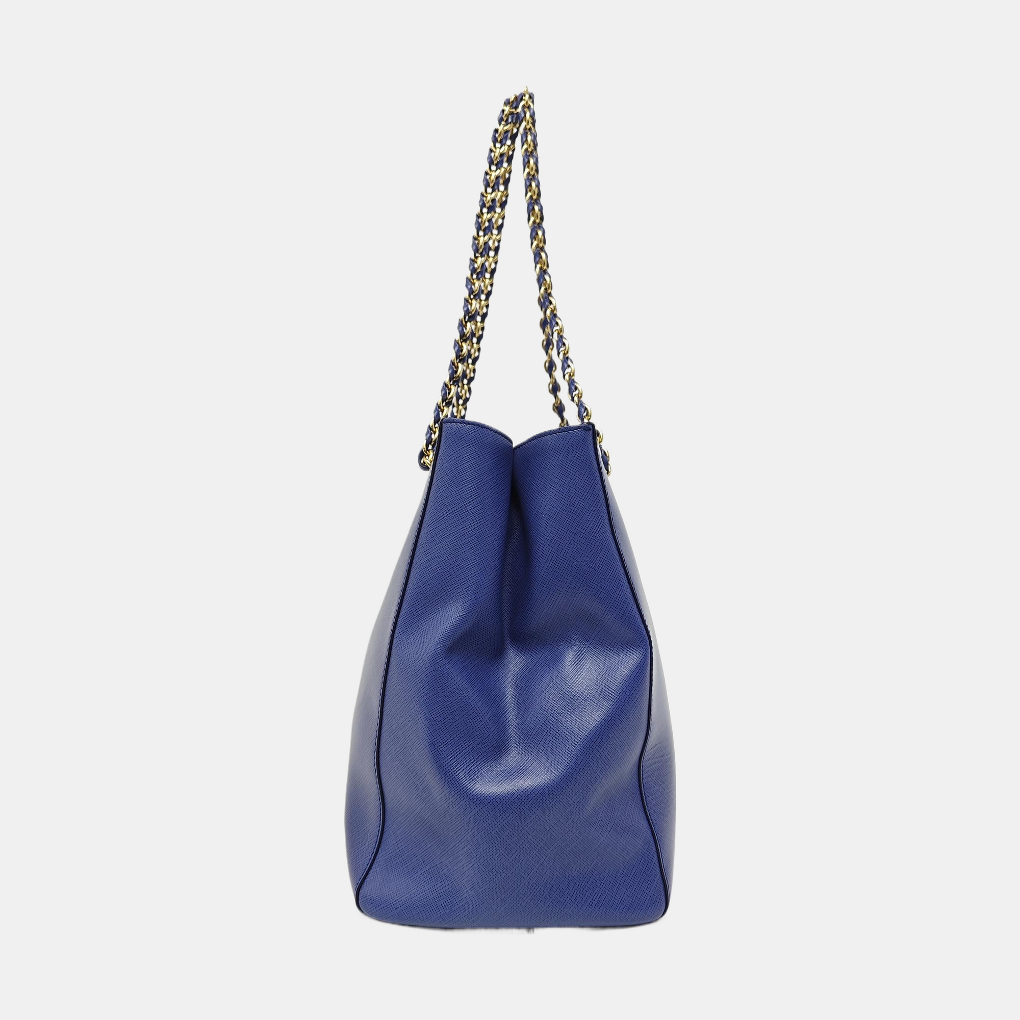 Calfskin Tote Bag Blue