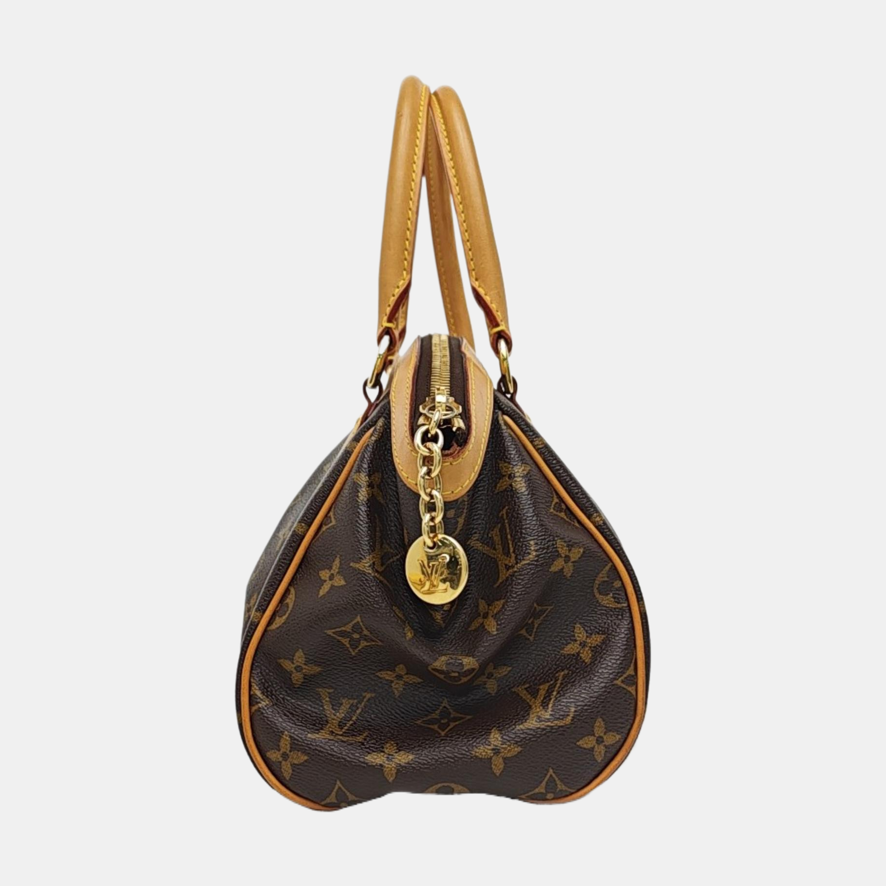 Monogram Coated Canvas Shoulder Bag Brown