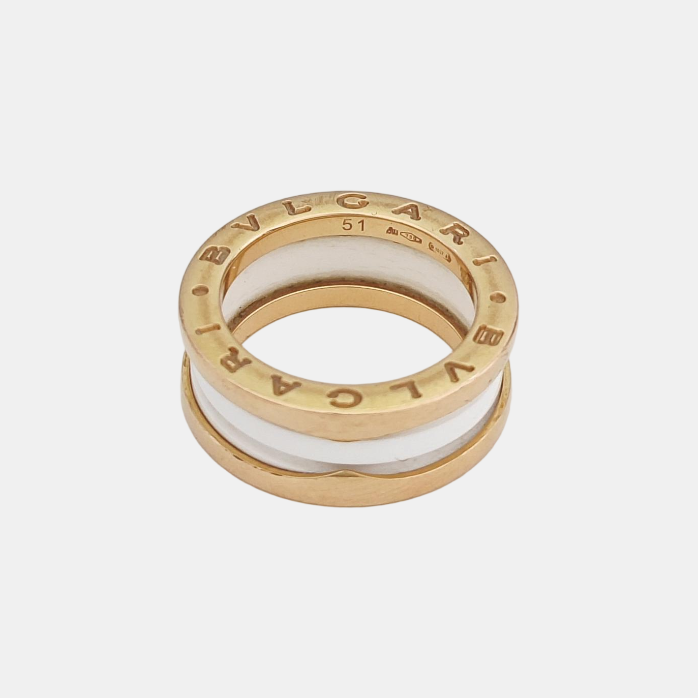 B.ZERO1 18k Rose Gold Ring EU 51