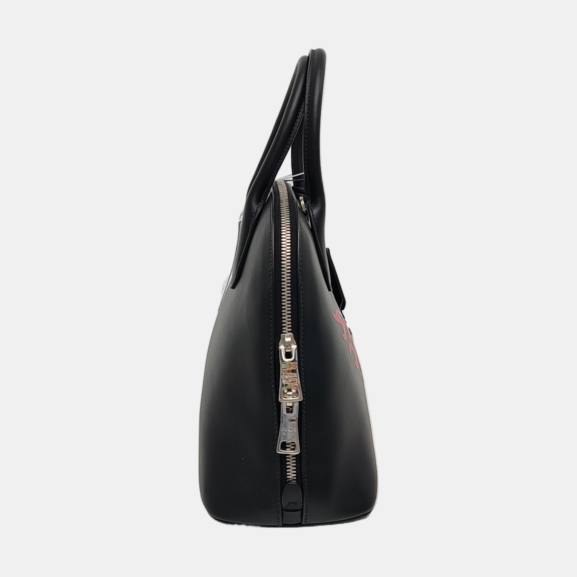 Saffiano Calfskin Shoulder Bag Black