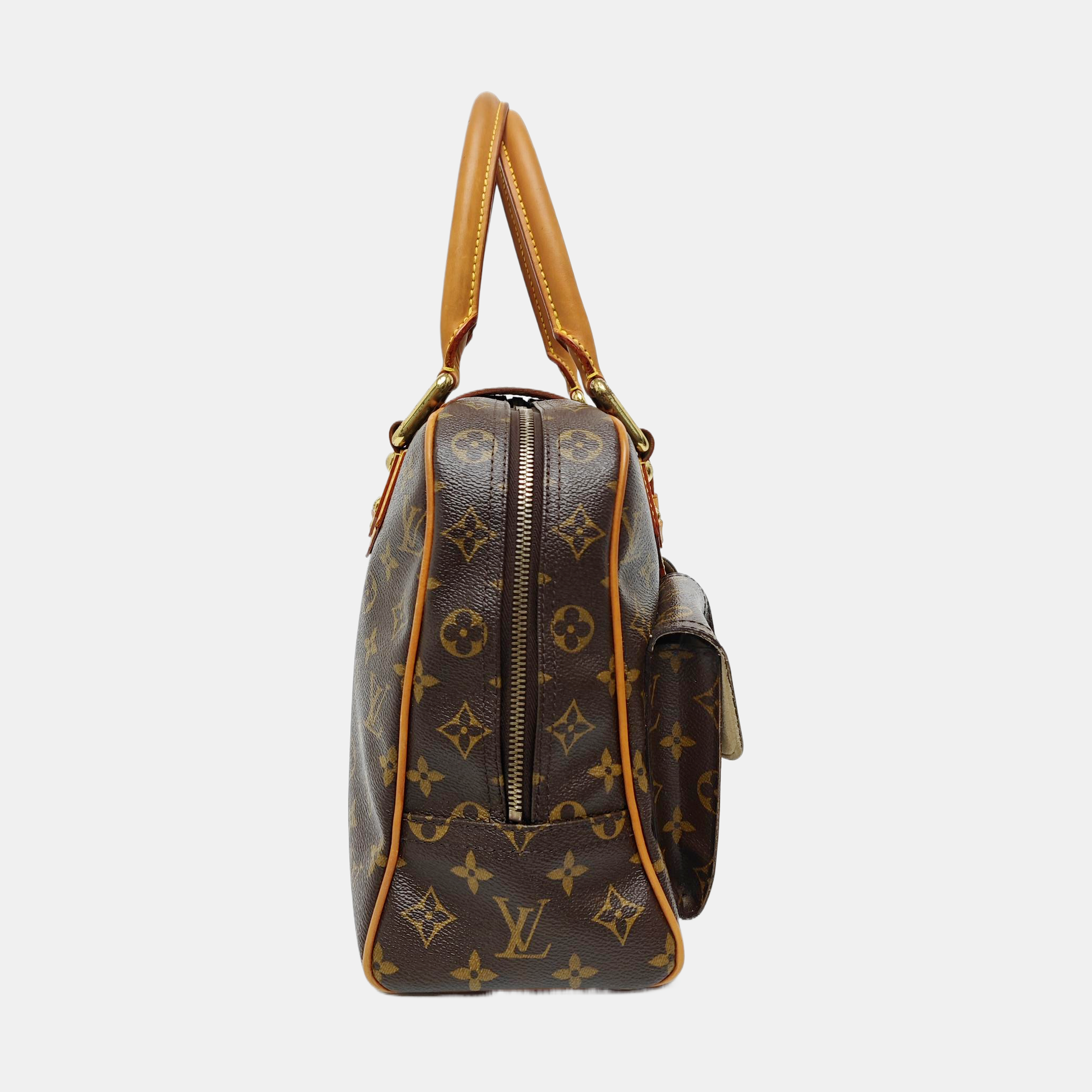 MANHATTAN GM Monogram Coated Canvas Brown