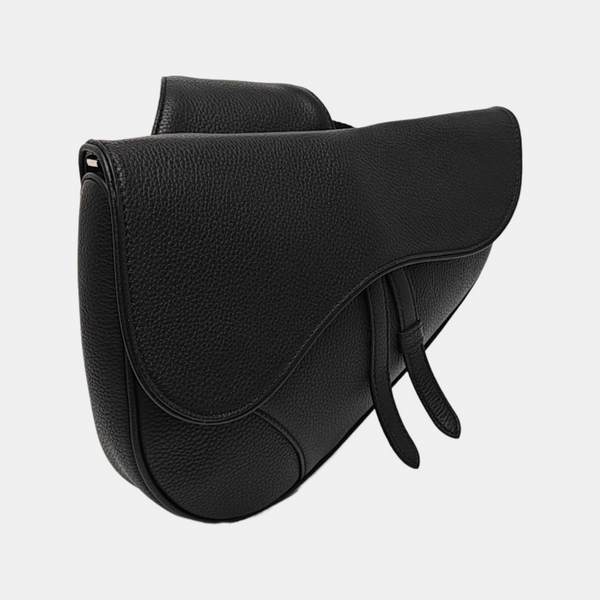 Saddle Medium Calfskin Black
