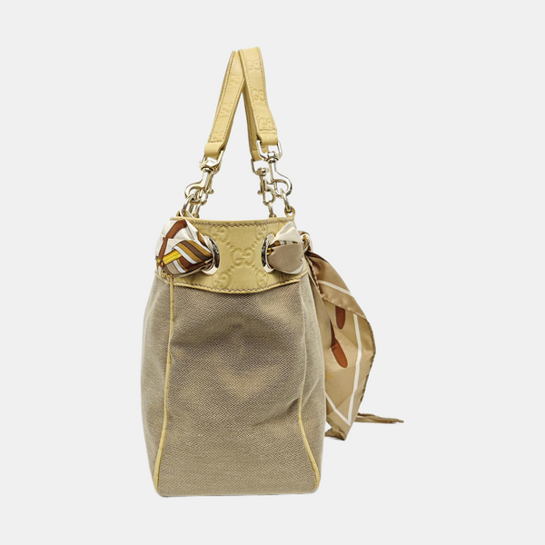 Monogram Canvas Tote Bag Brown