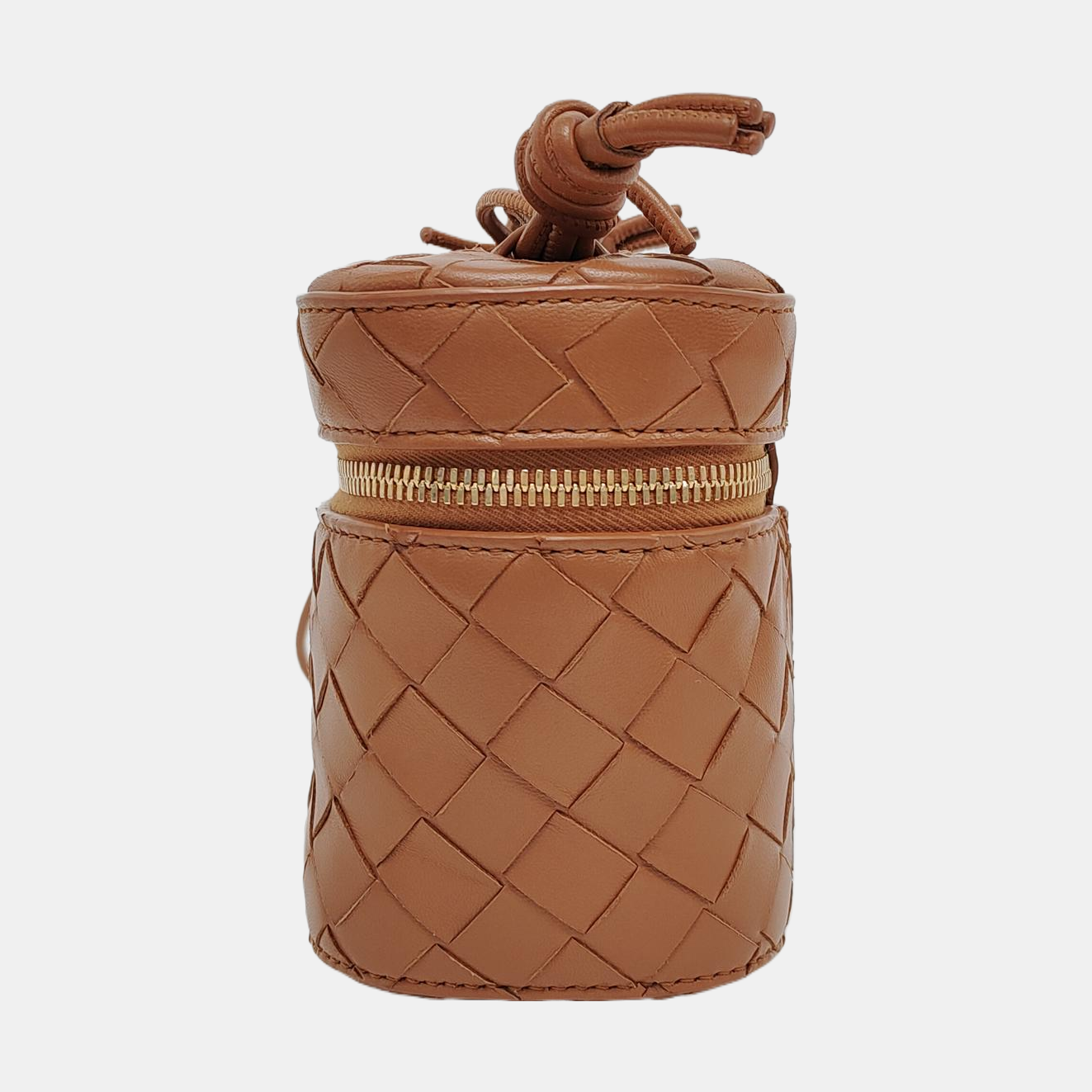Intrecciato Mini Lambskin Brown