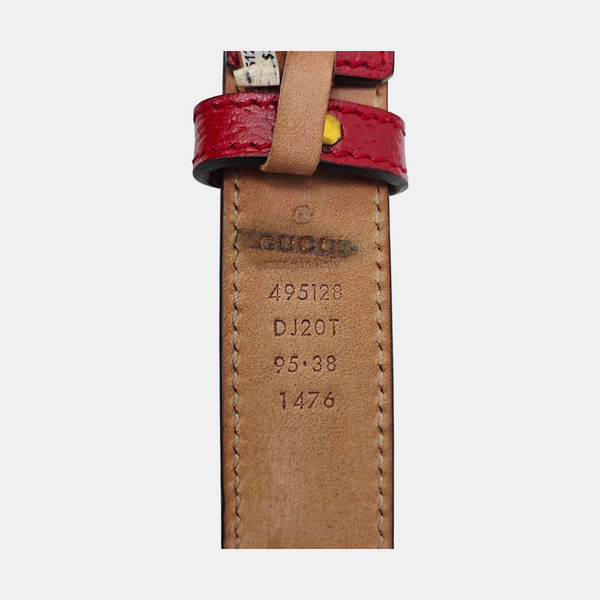 Leather Belt Red