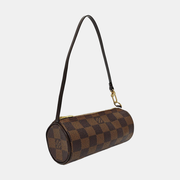 PAPILLON Mini Damier Ebene Coated Canvas Brown