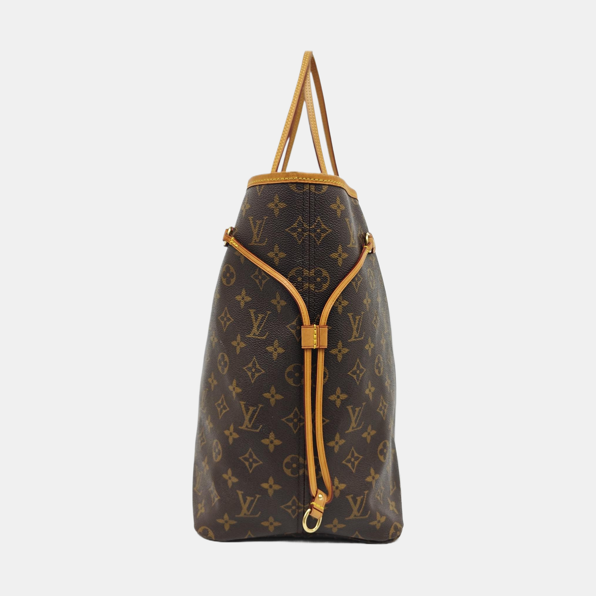 NEVERFULL Monogram Coated Canvas Brown